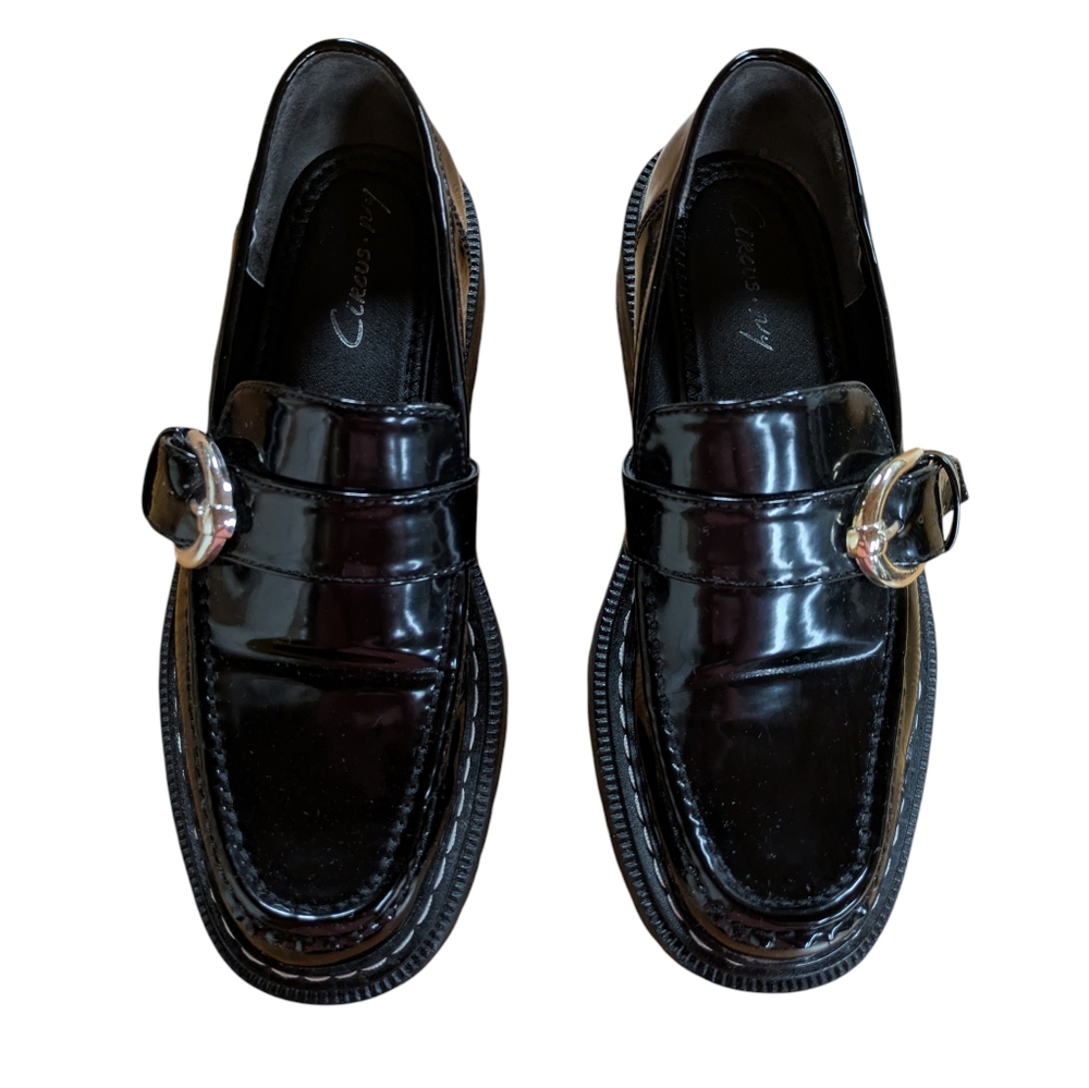 Circus by Sam Edelman Everly Lug Sole Patent Loafer Size 8.5 - Picture 5 of 12